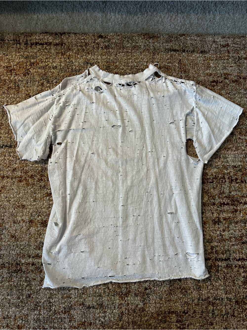 Heavily Distressed Daydreamer White Short Sleeve Doors Graphic Tee - Picture 4 of 4